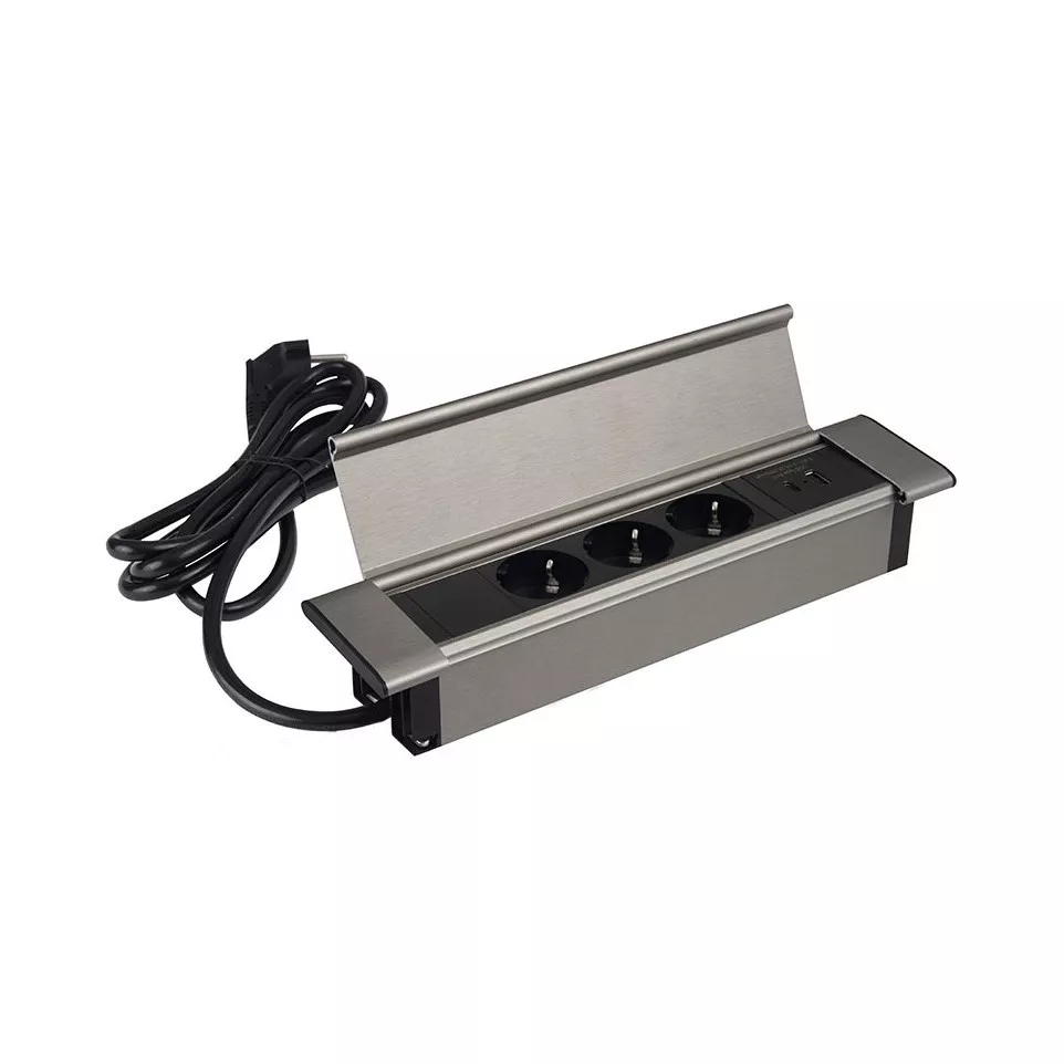 Flat-Box 3 stopcontacten+2 USB (A+C)...