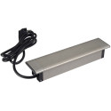 Flat-Box 3 stopcontacten+2 USB (A+C) inox look kabel 1,8m / pce