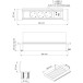 Flat-Box 3 Outlets + 2 USB (A+C) Stainless Steel Look 1.8m Cable / pce