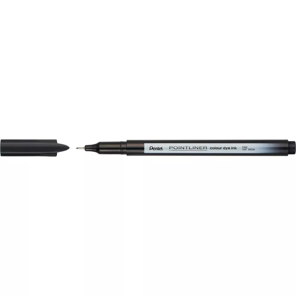 Pentel Pointliner fineliner S40, zwart