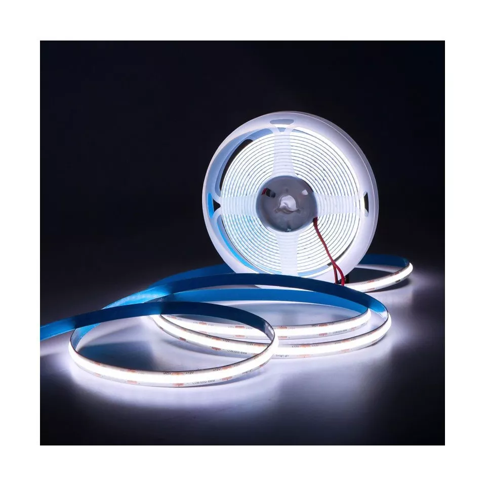 LED COB SOFT 25mx8mm 12V koud wit...