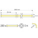 LED COB SOFT 25mx8mm 12V koud wit 6000K 6,4W/m-700lm/m IP20 / 25m