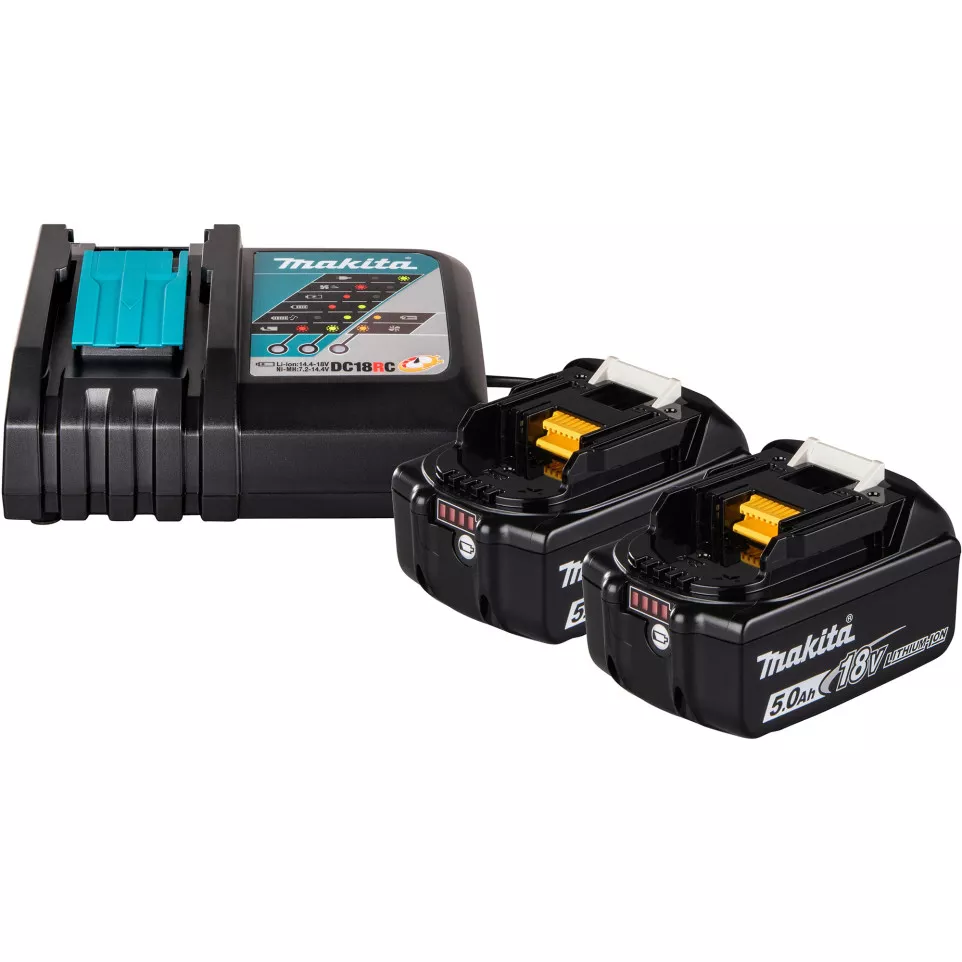 Set Makita 2 accu's 18 V - 5,0 Ah +...