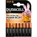 Duracell batterij Plus 100% AAA, blister van 8 stuks