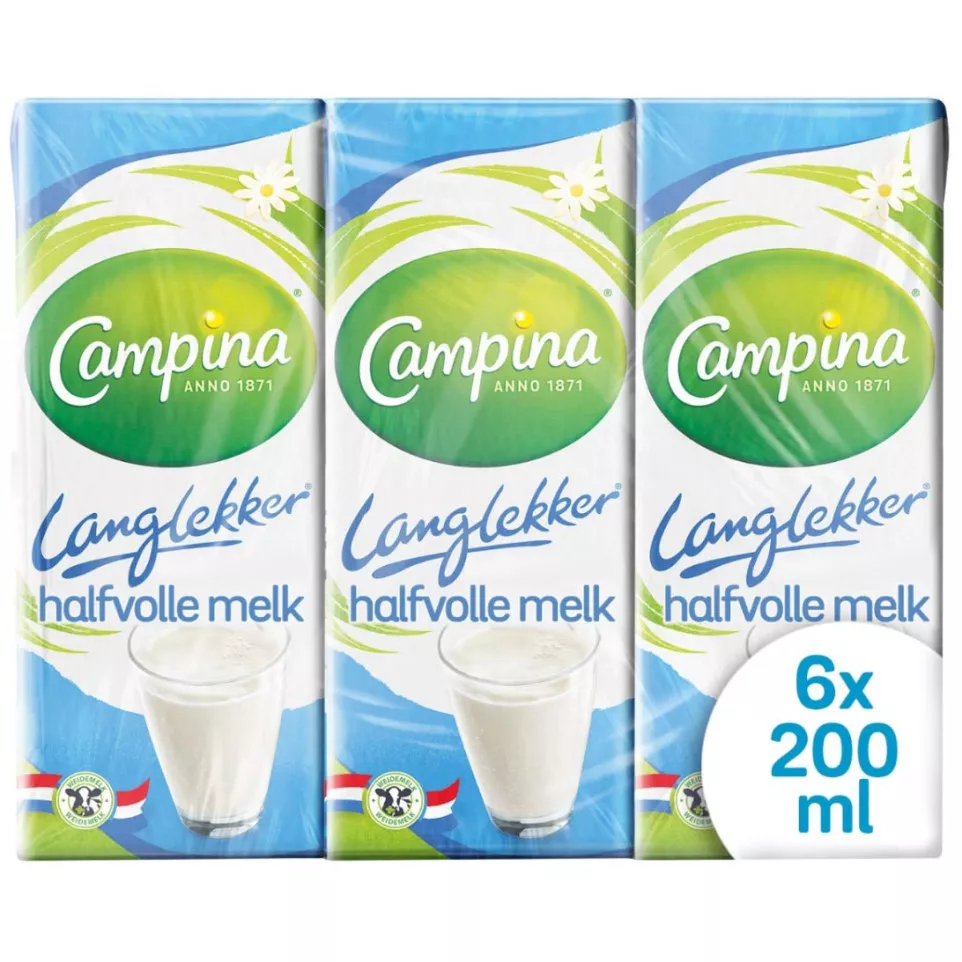 Campina semi-skimmed milk 0.2 liters...
