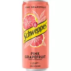 Schweppes Pink Grapefruit Sleek Can, 33 cl, Pack of 24