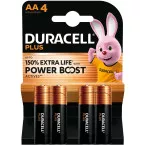 Duracell batterij Plus 100% AA, blister van 4 stuks