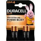 Duracell piles Plus 100%, AAA, blister 4 pièces