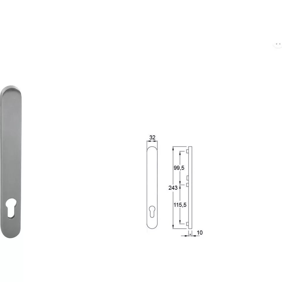 L&L Exterior Escutcheon Plate with...