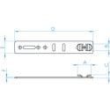 Patte de fixation pour châssis PVC fixes à tourner Aluplast 240x30x2mm / 100pce