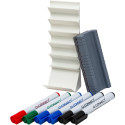 Q-CONNECT Whiteboard Accessory Holder with Markers and Eraser Included