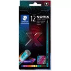 Staedtler Norix crayon de couleur, étui de 12 pièces, en couleurs assorties