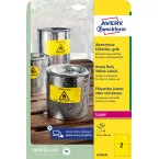 Avery Ultra-Resistant Yellow Labels 210 x 148 mm Pack of 40