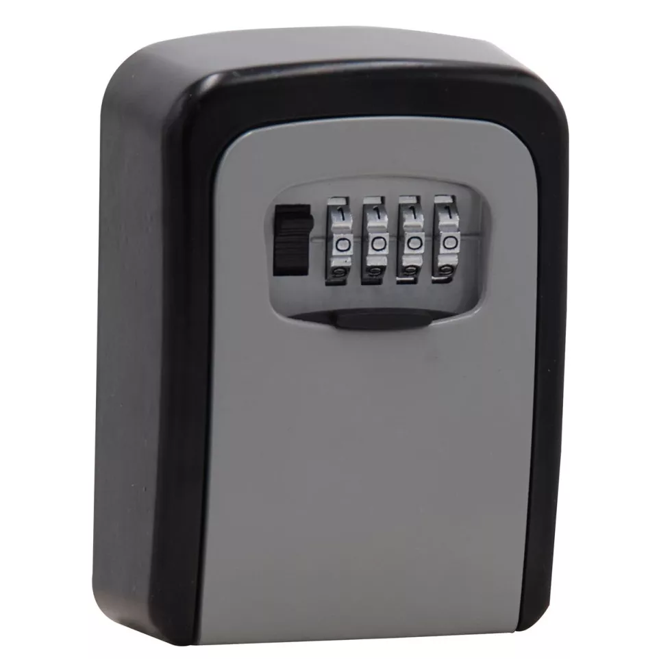 Key lock box with combination lock...