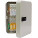 Sleutelkast met combinatieslot, voor 48 sleutels, wit