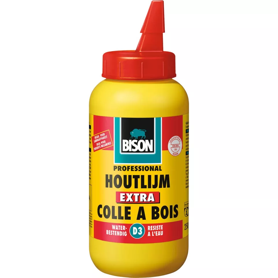 Bison houtlijm Extra, wit, flacon van...