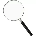 Westcott loupe, diamètre: 90 mm, grossit 3 fois, noir