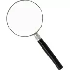 Westcott loupe, diamètre: 75 mm, grossit 2 fois, noir