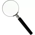Westcott loupe, diamètre: 60 mm, grossit 5 fois, noir