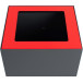V-Part top voor modulaire afvalbak 85 l en 90 l, rood