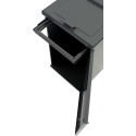 V-part modulaire afvalbak met deur en zakhouder 85 l, grijs