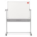 Nobo tableau magnétique mobile, pivotant, acier laqué, ft 150 x 120 cm