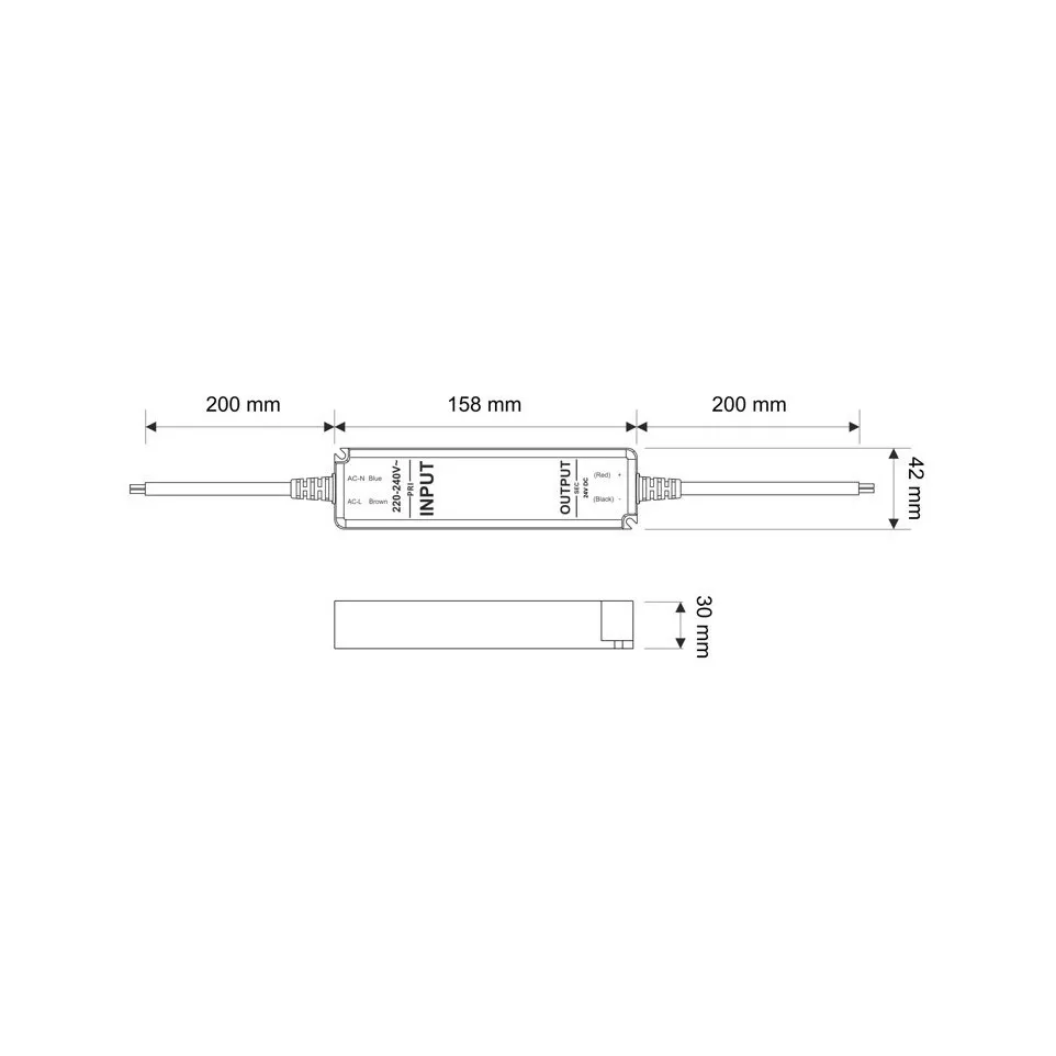 Driver LED Slim Voeding 24V DC 60W...