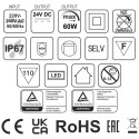 Driver LED Slim Power supply 24V DC 60W IP67 / pce