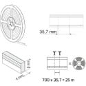 LED Neon Flex 4x8mmx25m 24V Cool White 6.2W/m 580lm/m IP20 / 25m