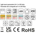 LED Neon Flex 4x8mmx25m 24V Cool White 6.2W/m 580lm/m IP20 / 25m