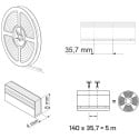 LED Neon Flex 4x8mm x 5m 24V Cool White 6.2W/m 580lm/m IP20 / 5m