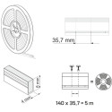 LED Neon Flex 4x8mmx5m 24V Warm White 6.2W/m 580lm/m IP20 / 5m