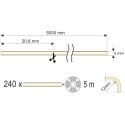 Slim COB LED Strip 5m x 5mm 24V DC Cool White 11W/m 1100lm/m IP20 / 5m