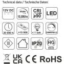 Slim COB LED Strip 5m x 5mm 24V DC Cool White 11W/m 1100lm/m IP20 / 5m
