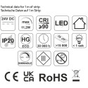 LED COB Premium 25mx8mm 24V neutraal wit 13W/m 1200lm/m IP20 / 25m