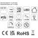 LED COB Premium 25mx8mm 24V blanc chaud 13W/m 1180lm/m IP20 / 25m