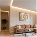 DEOLINE K Architectural Anodized Aluminum LED Profile with Opal Cover / 3m