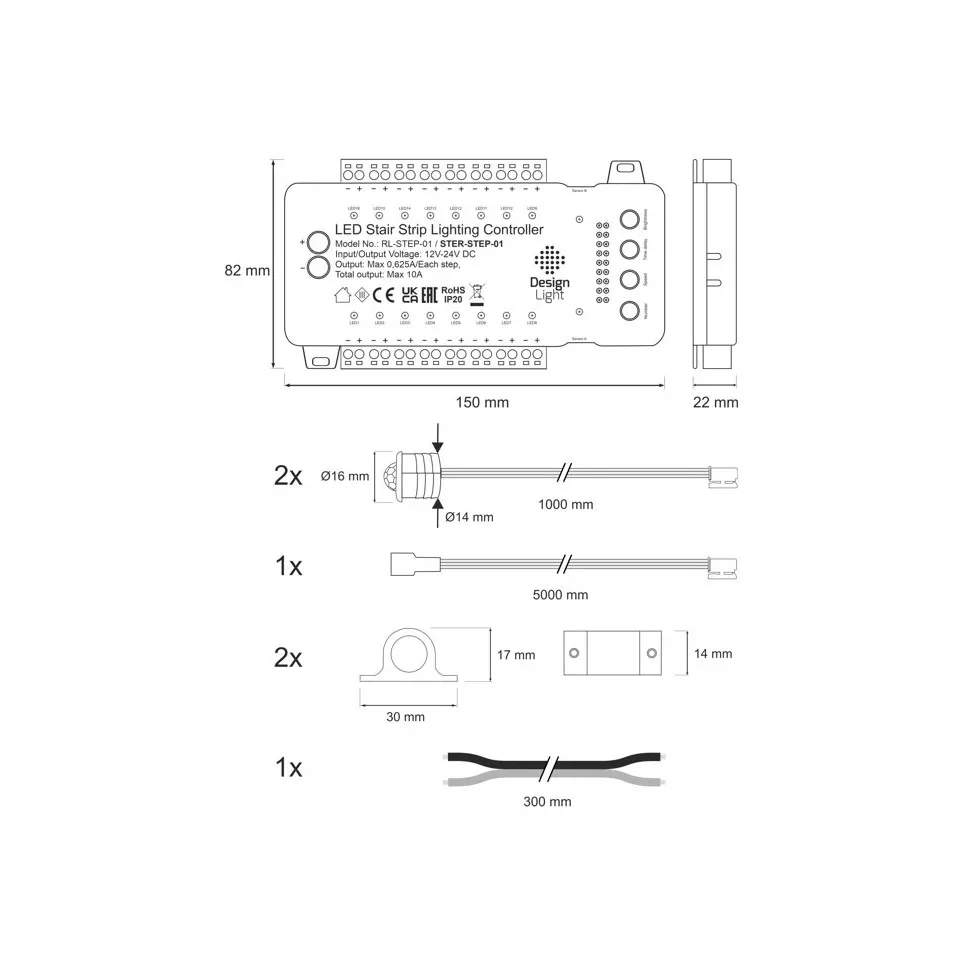 STEP Stair Controller 10A Max 16...