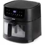 Domo friteuse à air chaud Deli-Fryer avec fenêtre de visualisation, 8 l, noir