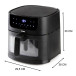 Domo heteluchtfriteuse Deli-Fryer met kijkvenster, 8 l, zwart