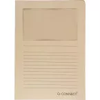 Q-CONNECT L-map met venster, 120 g/m², A4, pak van 100 stuks, kraft