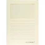 Q-Connect Cardboard Window Corner Folder A4 120 gsm Pack of 100 Light Yellow