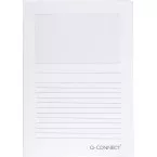 Q-CONNECT pochette coin à fenêtre, 120 g/m², A4, paquet de 100 pièces, blanc