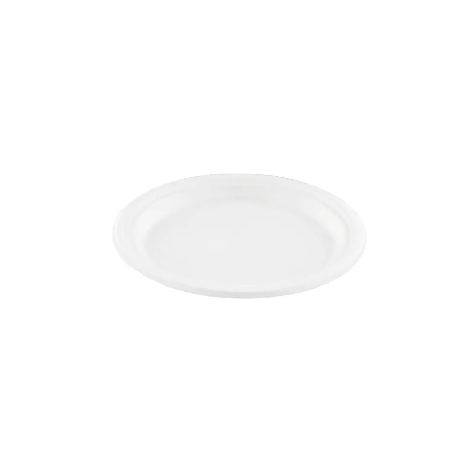 Conpax 23 cm White Bagasse Plates...
