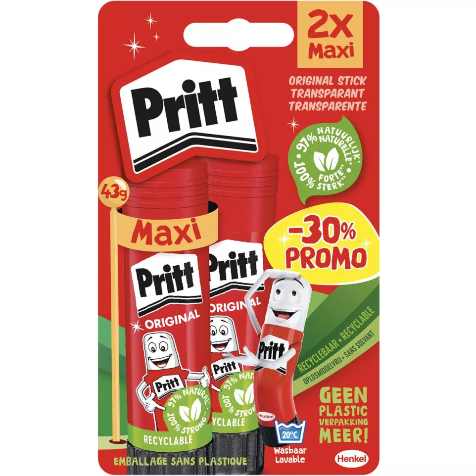 Pritt Stick Glue 43 g Pack of 2 30...