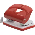 Q-CONNECT Light Duty 2-Hole Metal Punch, 20 Sheets, Red