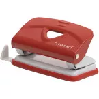 Q-CONNECT Light Duty 2-Hole Punch Metal 10 Sheets Red