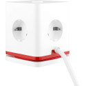 IOIO SW1000 Socket with 3 Outlets and 3 USB Ports, Cube, White