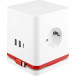 IOIO SW1000 Socket with 3 Outlets and 3 USB Ports, Cube, White