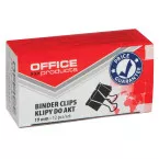 OFFICE products pince foldback, noir, 19 mm, boîte de 12 pièces
